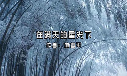 在滿天的星光下--作者 林善平